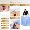 6Ft Baby Blue Satin Table Skirt for Rectangle or Round