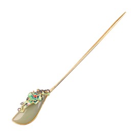 Baluue Hair Stick for Buns Vintage Gilt Blue Hairpin Hair Chopsticks for Women Flower Chinese