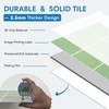 COMSTICKC Thicker Green Peel and Stick Backsplash,10 Pcs of 12''x12'',