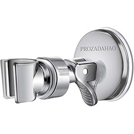 Adjustable Shower Head Holder, Bathroom Suction Cup Bracket for Handheld Showerhead, Removable Wall Mounted Shower Bracket (Silver) (Silver, 1)