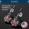 Danforth – Mini Maple Leaf Fall/Autumn Pewter Wire Earrings, 1/2”,