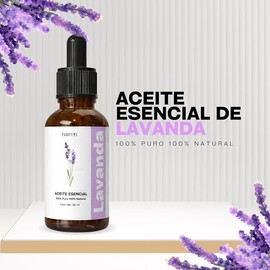 Aceite Esencial de Lavanda. - 20 ml - Aroma Puro y Natural - Perfecto para Aromaterapia, Masajes y Cuidado Personal - Esencia de Lavanda - PadifyMX
