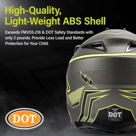 XFMT DOT Unisex-Adult Motocross Helmets Off Road ATV Dirt Bike BMX Full Face Helmets (Gray, Medium)