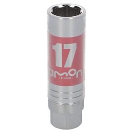 Amon 8837 Thin Socket for Aluminum Wheels (with Scratch Resistant Cover) 0.7 inches (17 mm), Insertion Square Size: 0.5 inches (12.7 mm)