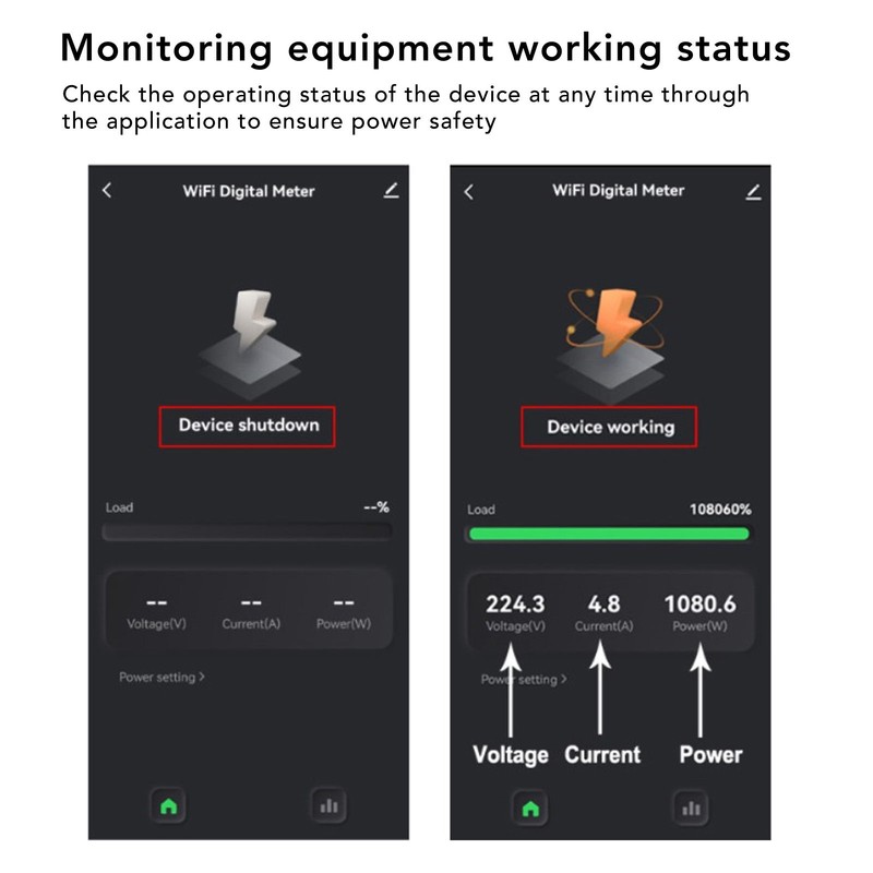 WiFi Smart Energy Meter Single Phase for Tuya Life KWh