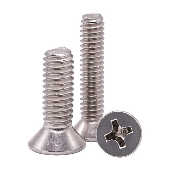 #10-24 x 1-3/4" Flat Countersunk Head Machine Screws, Phillips Drive,