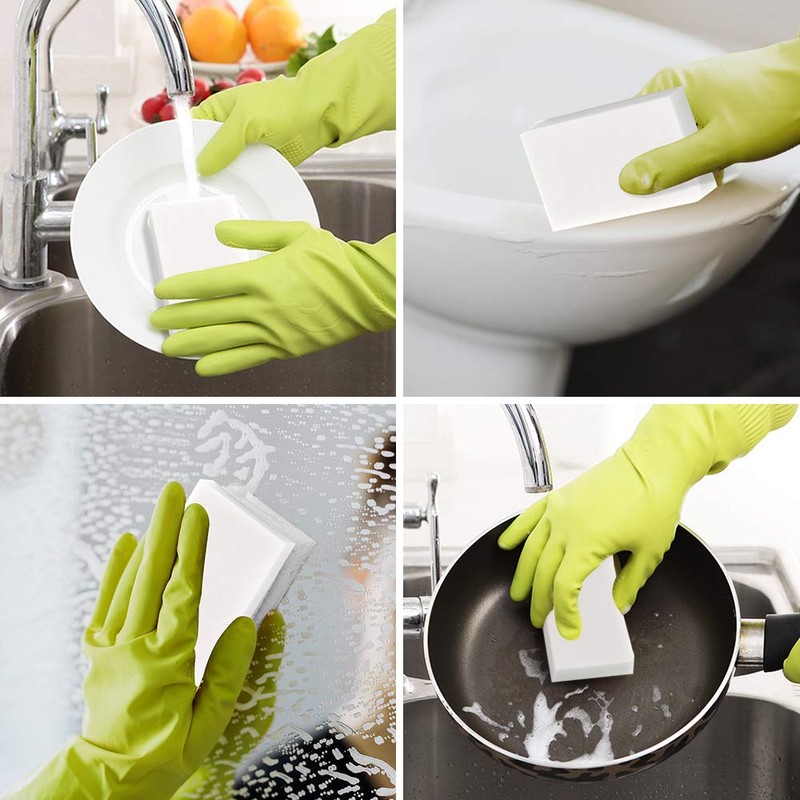 100 Pack Magic Sponge Eraser Extra Thick and Long Lasting