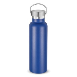 Neihepal - Botellas de agua de acero inoxidable azul marino, botella de viaje de doble pared aislada al aspiradora de 20 onzas, con tapa a prueba de fugas, termoses de metal reutilizable estándar para