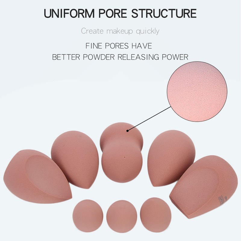 MAANGE 8pcs Sponge Makeup Blender Wet Dry Dual Use Cosmetic