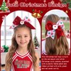 7" Christmas Glitter Large Cheer Hair Bows Clips for Girls