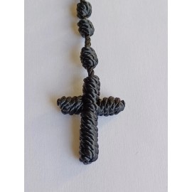 Nylon Rosary Knotted Cord Black