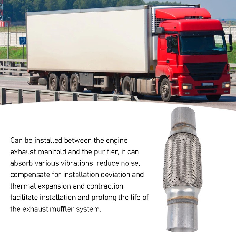 Car Exhaust Pipe 50 X 250mm Welding Free Stainless Steel