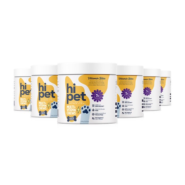 HiPet Multivitamin Bites for Dogs - Soft Chews, Strengthens Immunity,