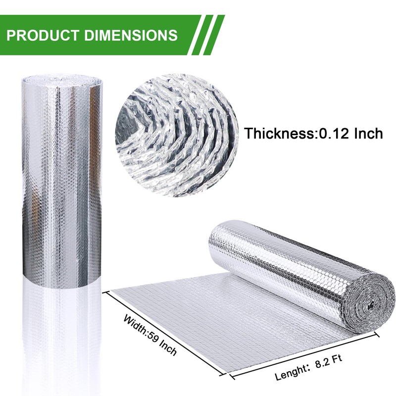 AGHITG Bubble Reflective Insulation Roll to Window Insulation for Winter,