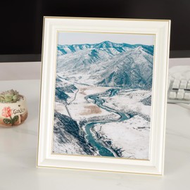 marysgift Picture Frames 8x10 Vintage Portrait Photo Frame Retro Landscape & Horizontal Rustic Tableop Frame Birthday Gift for Mother Woman Wedding Anniversary 10x8 Inch - White07 10x8