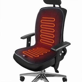 MAXCOM 12V UL Heated Seat Cushion - Heating Pad with Pressure-Sensitive Switch & 12H Timing & 7-Temperature Adjustable - Seat Cover Warmer for Home, Office Chair