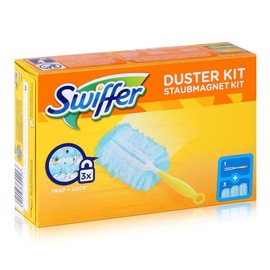 Swiffer Microfibre dust Cleaner Set, 1 Handle and 3 Replacement Pads (Pack of 1x1 Piece)