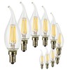 SUNSEED 10x Filament LED Flame Lamp E14 6 W Replaces