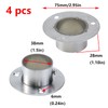 Antrader 4-Pack Stainless Steel Closet Rod Flange 1.5 Inch Dia.