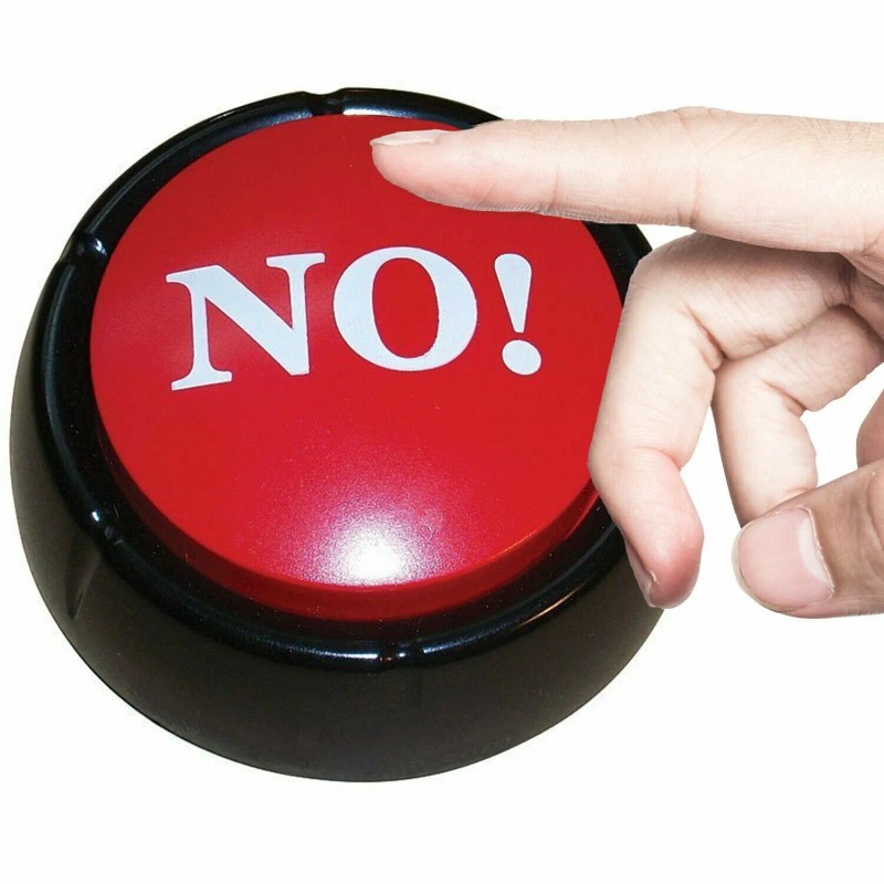 Zany Toys Humorous Novelty NO Button- Gag Gift