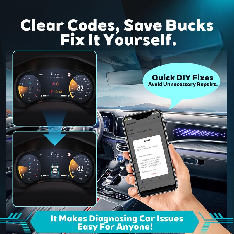 Universal Bluetooth OBD2 Scanner - Advanced Car Diagnostic Tool for