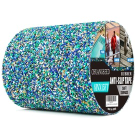 CHUANGSEED Rubber Blue Anti Slip Tape 8inch x 15feet Outdoor/Indoor Use,Waterproof, Safety Non-Slip Tape for Stair Tread Traction,Tubs,Boats,Pool,Trail,Soft
