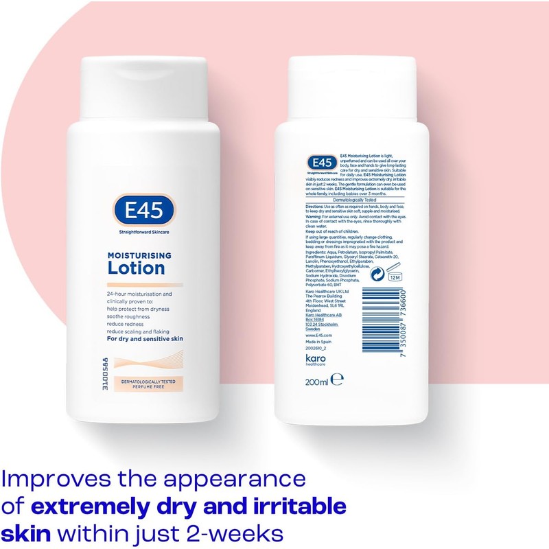 E45 200 ml Dermatological Moisturising Lotion by E45