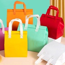 Easy-Pack Insulated Takeaway Non-Woven Foil Bag 01. Single - Yellow Two-Tone 50ea