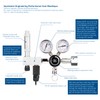 MostAqua Aquarium Dual Stage Co2 Regulator, Pro-Master Series, Co2 System