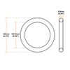sourcing map Pack of 1 Metric Gasket Nitrile Rubber O-Ring