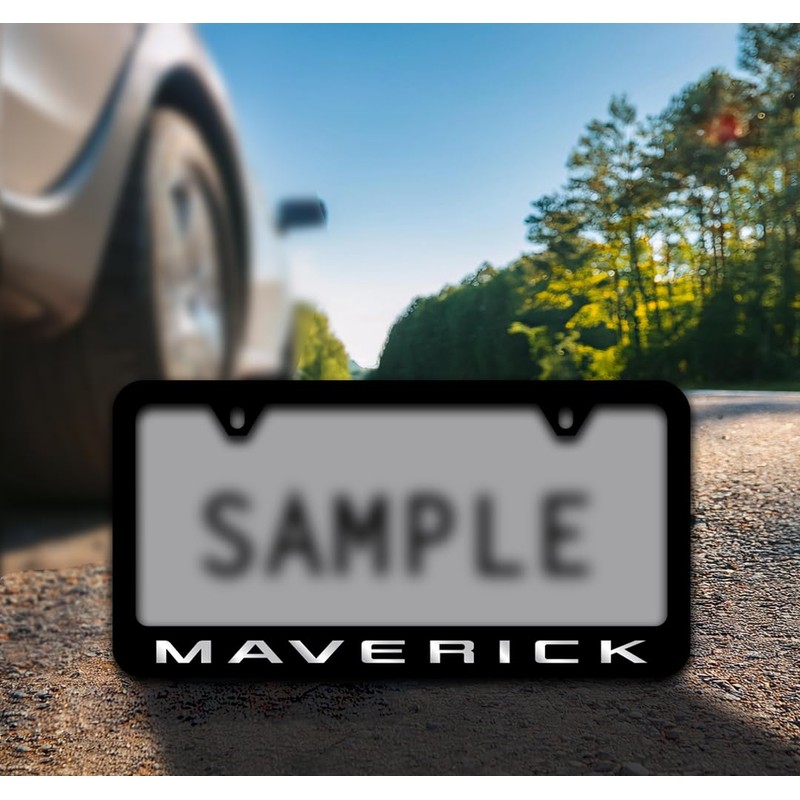 Ford Maverick Metal License Plate Frame