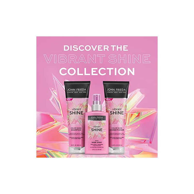 John Frieda Vibrant Shine Acondicionador hidratante |Añade brillo al cabello
