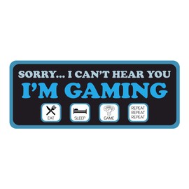 Sorry... I can't hear you - I'm Gaming Kids Bedroom Door Sign - player gaymer gamer boy gamer girl video game player computer gamer