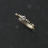 4mm 14K Gold Plated CZ Wedding Bands for Women Dainty