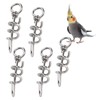 5 Pcs Bird Parrots Foot Ring Buckle Stainless Steel Foot