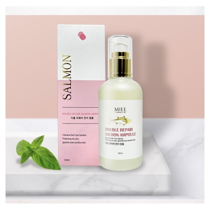 Miel Double Repair Salmon Ampoule 120ml Wrinkle Whitening Nutrition /