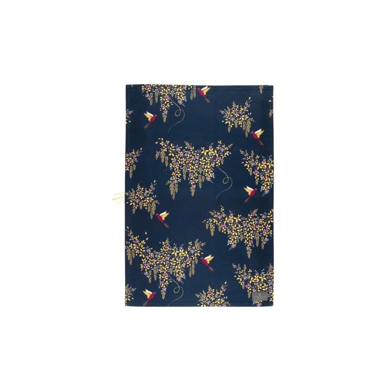 Elite Gift Boxes Sarah Miller Chelsea Navy Tea Towel Cotton