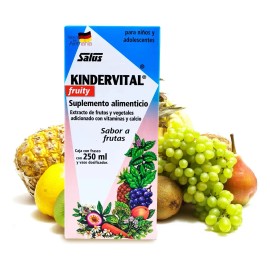 Vitaminas Y Calcio Kindervital Salushaus Sabor Frutas 250ml