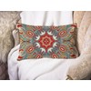 BGBDEIA Paisley Flower Cushion Cover Traditional Ethnic Floral Red Teal