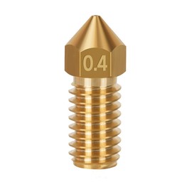 0.4mm Brass Nozzles for AnkerMake 3D Printer Hotend M6 Thread High Temperature Pointed Wear Resistant Nozzle (Brass)