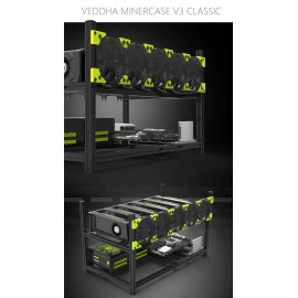 VEDHA VEDDHA V3C - 6 GPU Mining Rig Frame