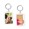 SYBL 10Pcs Acrylic Photo Frame Keychains - Rectangle Blank Photo