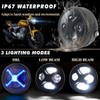 Motorcycle 5-3/4 5.75" LED Headlight with Housing Bucket Smoke X-Style