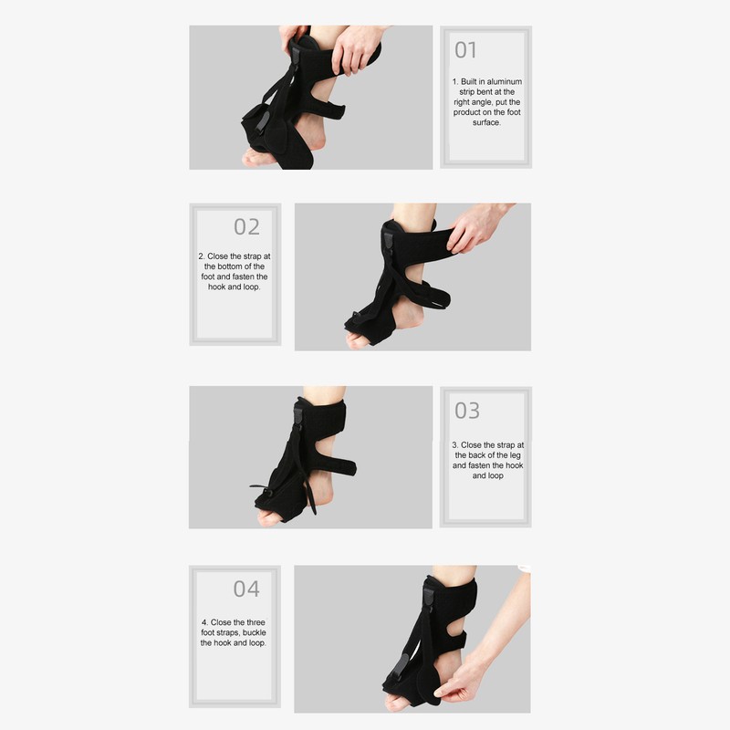 Foot Drop Support Brace Adjustable Plantar Fasciitis Night Splint for