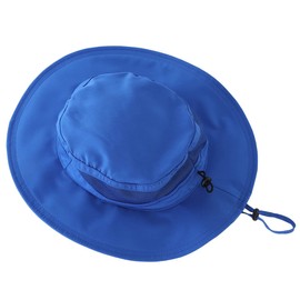 Magracy Unisex Mens Outdoor Wide Brim Sun Hat Summer Adjustable Bucket Fishing Hats UV Protection Safari Hat Foldable Royal Blue