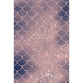Blush and Navy Mermaid Scales Composition Notebook - Small Lined Notebook (Softcover Journal / Notebook / Diary)