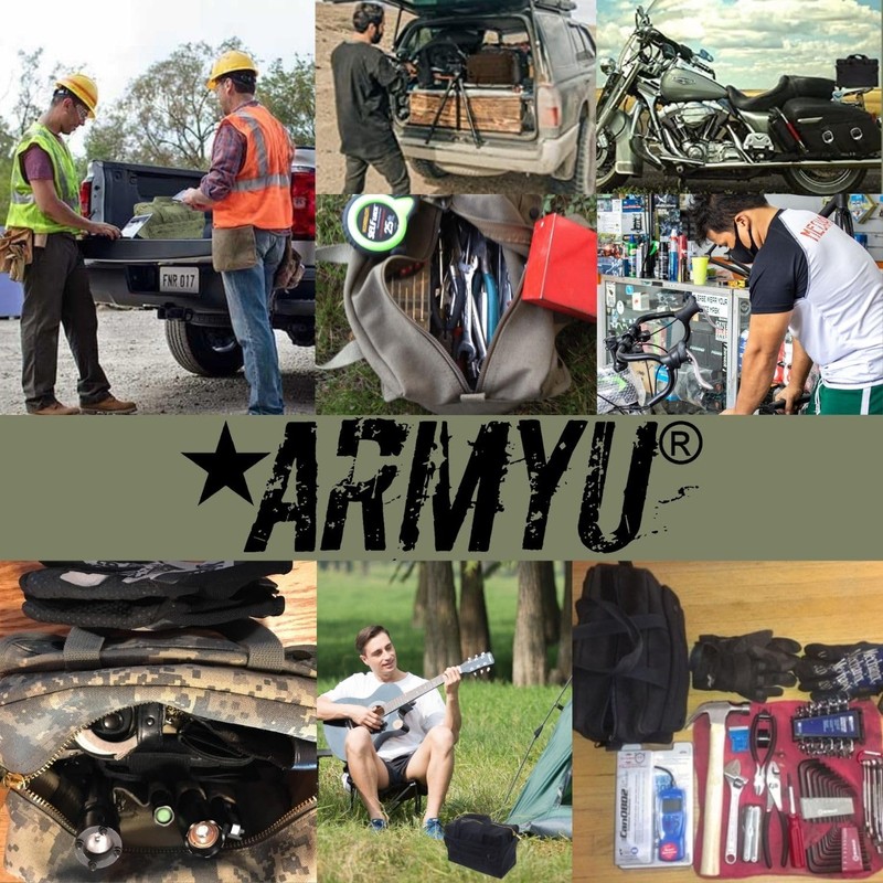 ARMYU Heavy Duty Small Tool Bag Tactical Cotton Canvas Mechanics