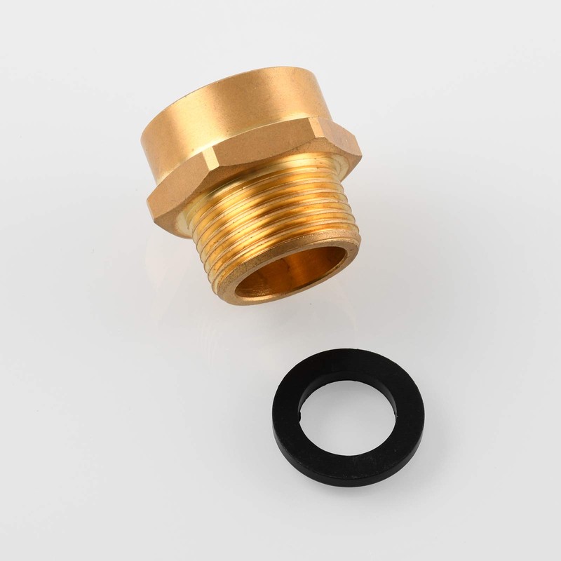 Tecmolog Brass Pipe Fittings Connector G 1/2 Female Thread (Metric