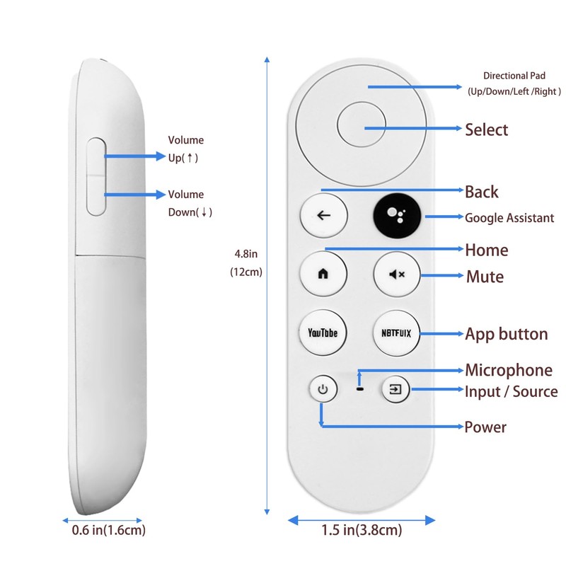 G9N9N New Replacement Voice Remote Control Compatible with Google Chromecast