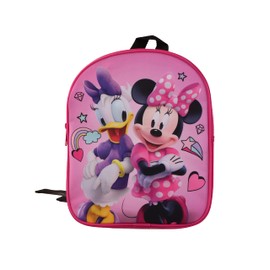Small Children's Girls' Backpack with Main Compartment and Side Compartment Drink Net, Various Designs, Minnie Mouse 1